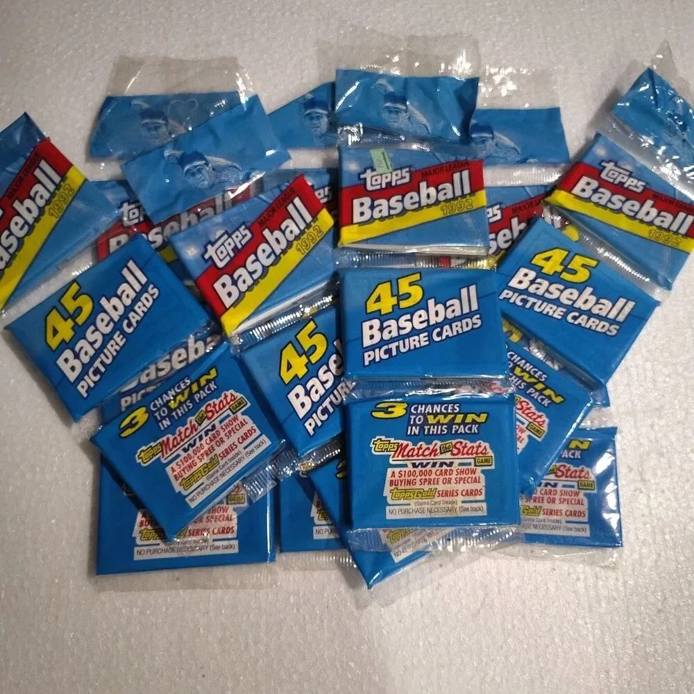 LOT OF 7 - 1992 Topps Baseball Factory Sealed Rack Packs